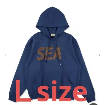 WIND AND SEA 네이비 후드티 L 사이즈