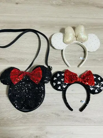 미니 마우스풍 머리띠 백 세트 3종 세트!