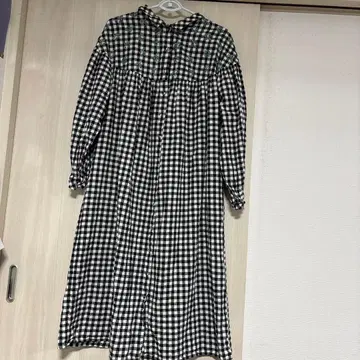 사만사 모스모스 체크 셔츠 원피스