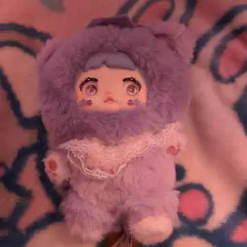 보라색 곰 코스튬 봉제 인형