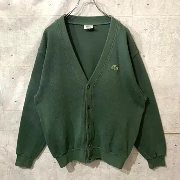 라코스테 가디건 니트 카키 빈티지