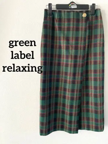 [green label relaxing] 타이트 스커트 체크 무늬 36