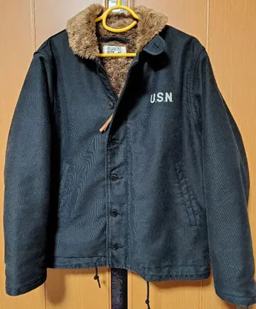 [ 익명 배송 ] [ 일본제 ] 휴스턴 N-1 덱 자켓 5N-1X 블랙