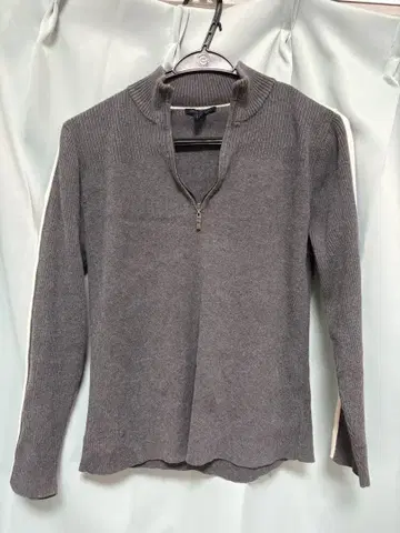 [인기] 타미힐피거 하프 지퍼 니트 XL 그레이 소매 로고 라인