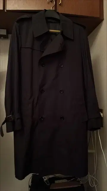 새상품급 JEAN RENO 트렌치코트 블랙