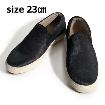 슬립온 MOHI 통굽 송치 스니커즈 블랙 36 23cm