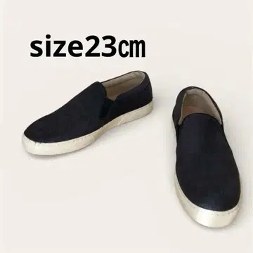 슬립온 MOHI 통굽 송치 스니커즈 블랙 36 23cm