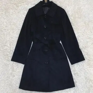 [ 새상품급 ] 토미와 캐시미어 100% 벨티드 코트 블랙 LL