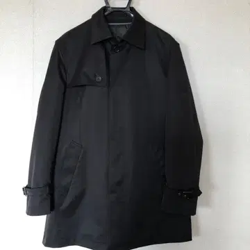 남성용 블랙 스텐카라 코트