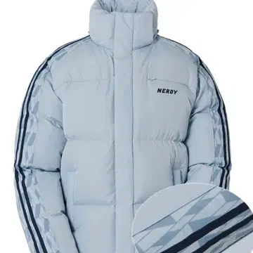 최종 가격 인하 NERDY 널디 DNA 모노그램 블록 다운 자켓