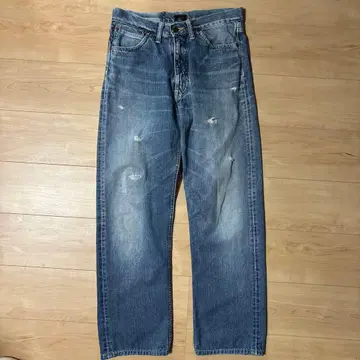 Lee 데님 팬츠 50s 60s 센터 빨간색 택 편측 vintage