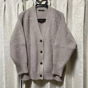 저널 스탠다드 울 100% 리브 니트 가디건