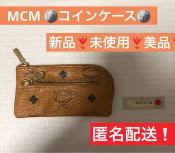 MCM 브라운 가죽 코인 케이스 키링 포함 새상품 미사용품
