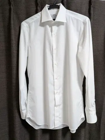 화이트 긴팔 셔츠 레귤러 카라