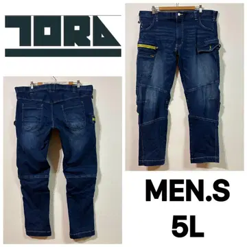 [ 도라이치 ] 히코리 데님 카고 팬츠 남성용 5L 워크 팬츠 트라이치