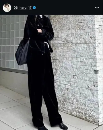 CABaN 캐번 소프트 벨로아 세미 와이드 팬츠