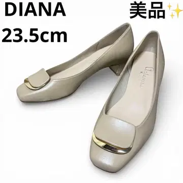 [새상품급] DIANA 베이지 스퀘어토 펌프스 23.5 버클
