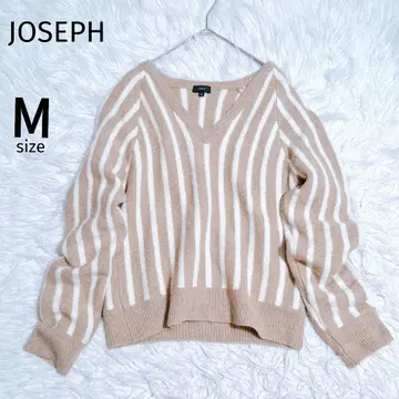 [ 조세프 ] 니트 V넥 보더 베이지 M