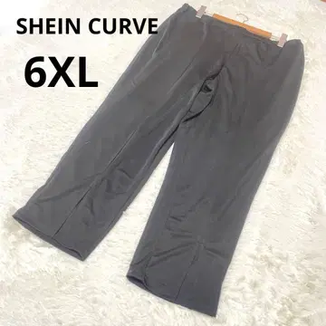 SHEIN CURVE 쉬인커브 캐주얼 팬츠 블랙 홈웨어/6L