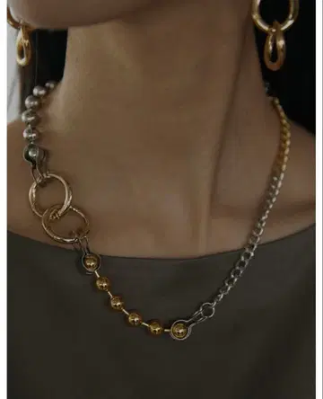 미사용 Bijou R.i 볼 체인 목걸이