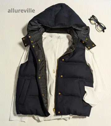 allureville 알아바일 리버서블 다운 베스트 페더