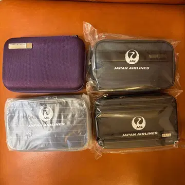 JAL 트래블 파우치 세트 3개, 태국 항공 파우치 세트