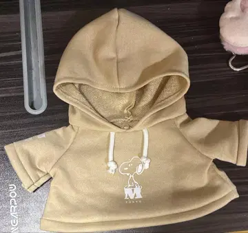 스누피 뮤지엄 한정판 봉제 인형 코스튬 후디 브라운 의류