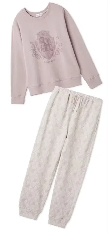 SNIDEL HOME 스트레치 맨투맨 셋업 핑크