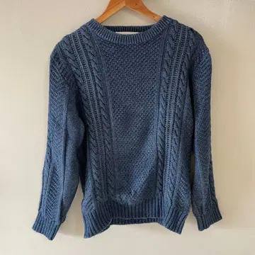 nest Robe CONFECT 인디고 블루 케이블 니트 스웨터