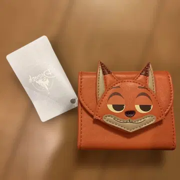 디즈니 스토어 주토피아 닉 3단 폴더형 지갑 코인 케이스