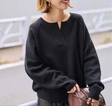 FRAMeWORK 미들 게이지 텐지쿠 헨리 풀오버 블랙