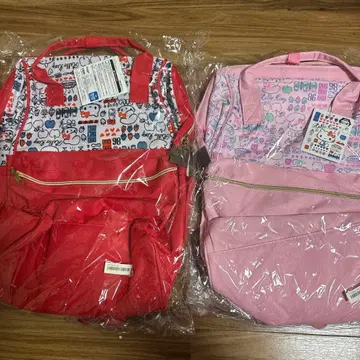 헬로키티 백팩 빨간색 핑크 2가지 색상 세트