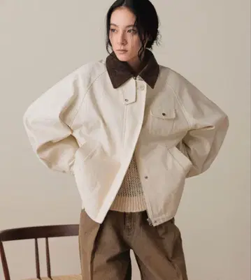 LOWRYSFARM 로리즈팜 헌팅 자켓 아이보리