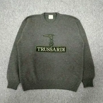 00's vintage 그레이 니트 스웨터 아카이브 그런지 y2k