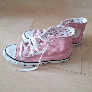 거의 새상품! CONVERSE 핑크 하이컷 스니커즈 24.5