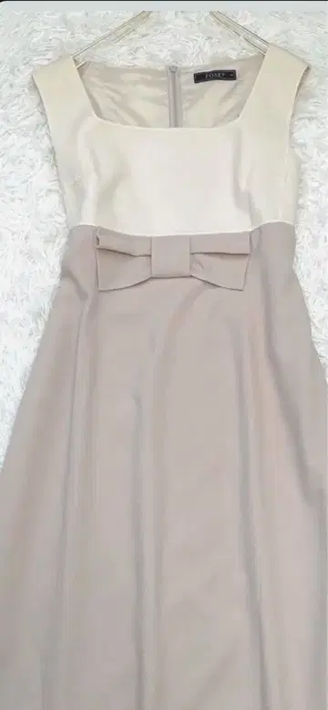 FOXEY 원피스 42 리본 베이지 폭시