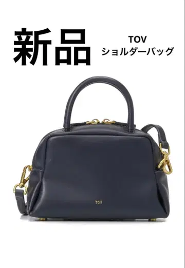 [ 새상품 ] TOV 가죽 2way 백 PETAL S 네이비