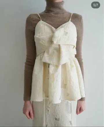 acka 자카드 페플럼 뷔스티에