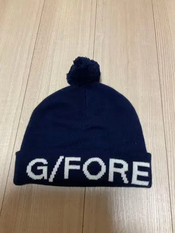G/FORE 네이비 니트 모자 폼폼 포함