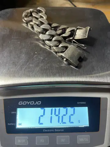 초와이드 실버 925 소재 키헤이 팔찌 214.22g 멕시코