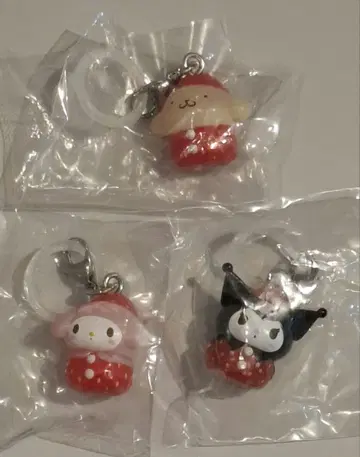 산리오 메지루시 액세서리 딸기 마이멜로디 쿠로미 폼폼푸딩