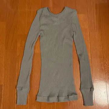 Giacipi 지치피 LANA SETA 리브 긴팔 실크 울 그레이