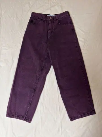 [ 새상품 ] porar 데님 보라색 폴러 데님 팬츠 XS