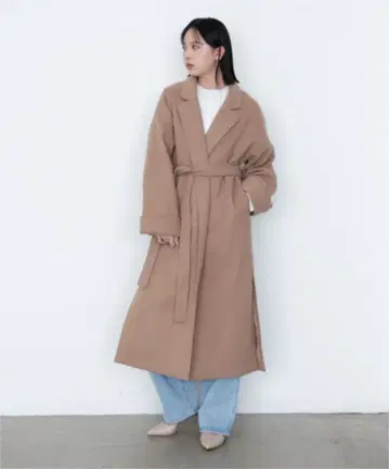베이지 롱 코트 택 포함 새상품