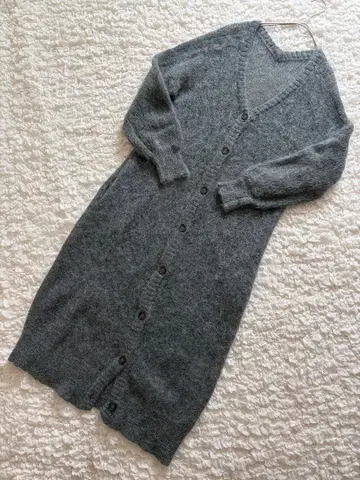 KFB 모헤어 롱 가디건 그레이 어반 리서치 포켓 포함