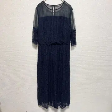 Alphabet 레이스 절개 원피스 블랙 F 사이즈