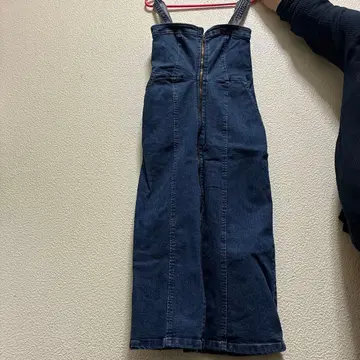 GU 데님 프론트 지퍼 원피스