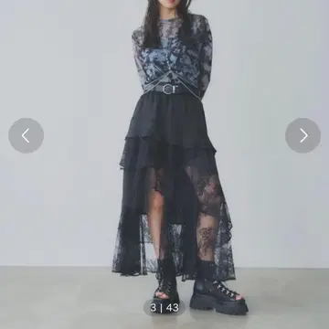 HARE 아지메 프릴 슬릿 스커트