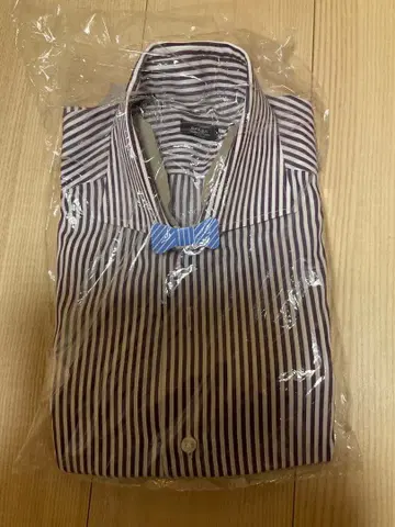 BARBA 스트라이프 드레스 셔츠 퍼플 40