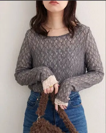 [natural couture] 리버서블 레이스 상의